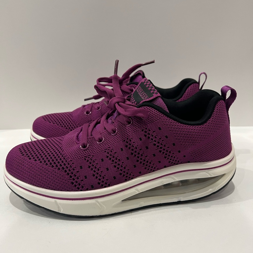 Amazon Binkasen Women Size 7.5 Walking Shoes Breathable Mesh Athletic Shoes